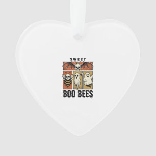 Halloween-Bienen-Wortspiel Vintage-Stich Ghost Bee Ornament