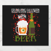 Halloween-Bier - Halloween Schaumweinetikett (Einzelnes Label)