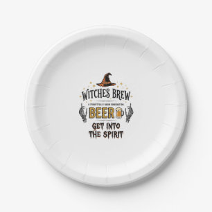Halloween-Bier Hokus Pokus Lustig Vintage_1 Pappteller