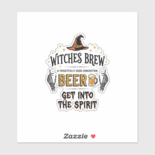 Halloween-Bier Hokuspokus Lustig Vintage_1 Aufkleber