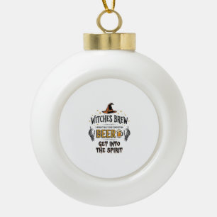 Halloween-Bier Hokuspokus Lustig Vintage_1 Keramik Kugel-Ornament