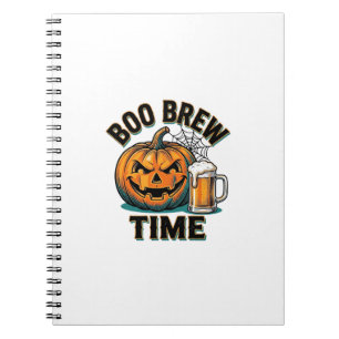 Halloween-Bier-Shirt Vintage-Kürbis-Party-T-Shirt_ Notizblock