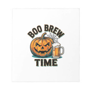Halloween-Bier-Shirt Vintage-Kürbis-Party-T-Shirt_ Notizblock
