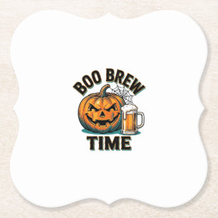 Halloween-Bier-Shirt Vintage-Kürbis-Party-T-Shirt_ Untersetzer