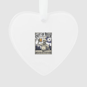 Halloween-Bier-Skelett Vintage-Party Ornament