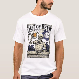 Halloween-Bier-Skelett Vintage-Party T-Shirt