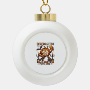Halloween-Bier-Totenkopf-Kürbis-Fledermaus-Kerze Keramik Kugel-Ornament