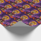 Halloween Biewer Terrier Dog Pumpkins Beängstigend Geschenkpapier (Ecke)