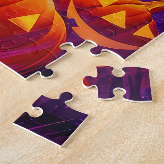 Halloween Biewer Terrier Dog Pumpkins Beängstigend Puzzle (Seite)