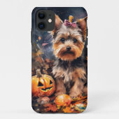 Halloween Biewer Terrier mit Pumpkins Beängstigend Case-Mate iPhone Hülle (Rückseite)
