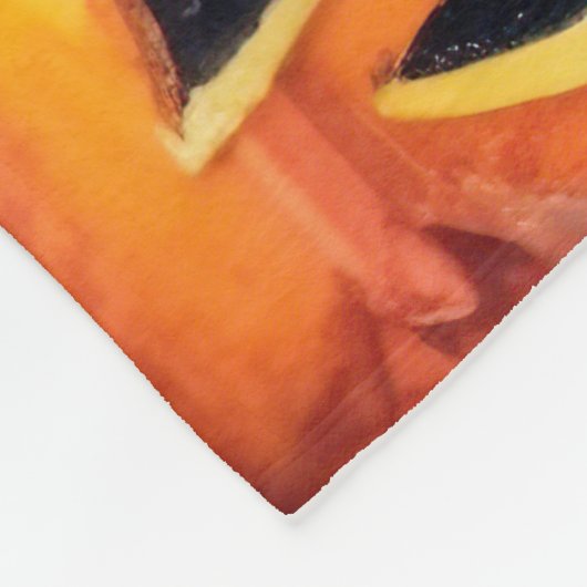 Halloween Biewer Terrier mit Pumpkins Beängstigend Fleecedecke (Ecke)