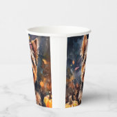 Halloween Biewer Terrier mit Pumpkins Beängstigend Pappbecher (Rechts)