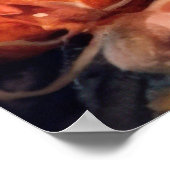 Halloween Biewer Terrier mit Pumpkins Beängstigend Poster (Ecke)