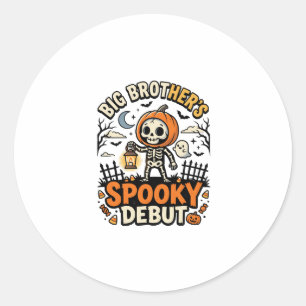 Halloween Big Brother Gruseliger Debüt Runder Aufkleber