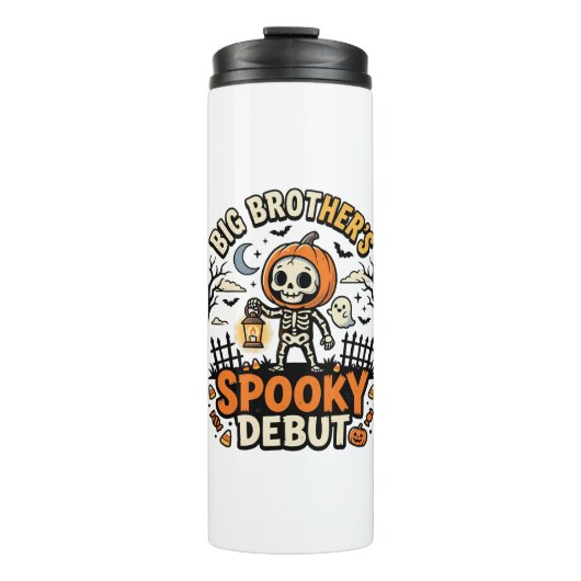 Halloween Big Brother Gruseliger Debüt Thermosbecher (Vorderseite)