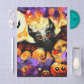 Halloween Big-Eye Bat Jack-o-Lantern Decoupage Seidenpapier (Handwerk)