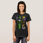 Halloween Big Eye Green Hexe Ghosts Pumpkins T-Shirt (Vorne ganz)