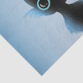 Halloween Big Eyes Black Blue Evil Cat Seidenpapier (Ausschnitt)