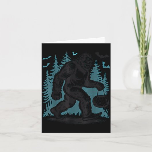 Halloween Bigfoot Pumpkin Karte (Vorderseite)