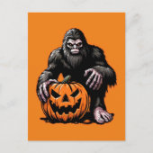 Halloween Bigfoot Pumpkin Scare Postkarte (Vorderseite)