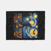 Halloween Bigfoot Starry Night Van Gogh Fleecedecke (Vorderseite (Horizontal))