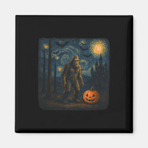 Halloween Bigfoot Sternennacht Van Gogh Sasquatch Magnet