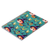 Halloween-Bild mit einem fröhlichen Hexengesicht Notizblock (Linke Seite)