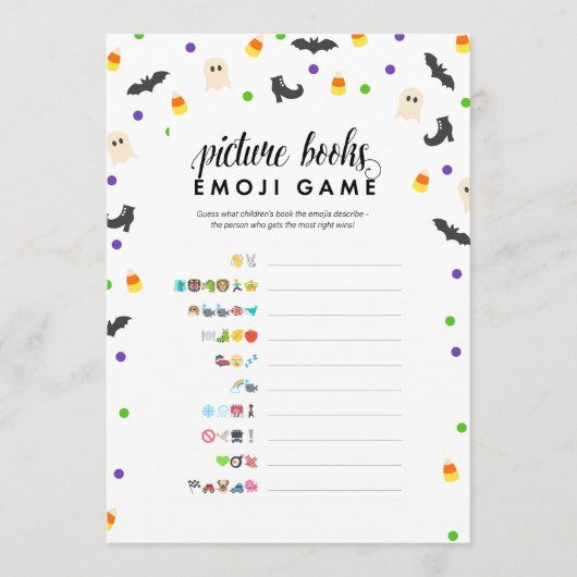 Halloween Bilderbuch Emoji Duschgame Programm (Vorderseite)