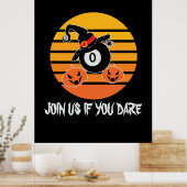 Halloween Billard Halloween Witch Hat Pumpkin Poster (Küche)