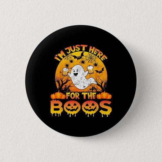 Halloween bin ich gerade hier für den Boos Funny G Button (Vorderseite)