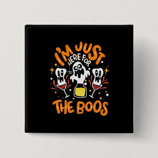 Halloween bin ich gerade hier für die Boos Button (Vorderseite)