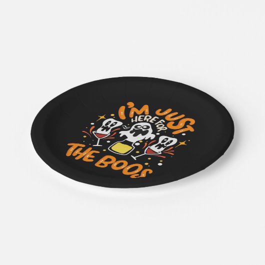 Halloween bin ich gerade hier für die Boos Pappteller (Schrägansicht)