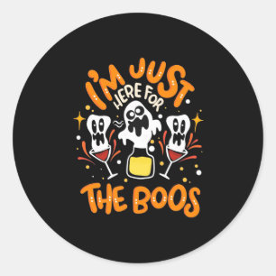 Halloween bin ich gerade hier für die Boos Runder Aufkleber