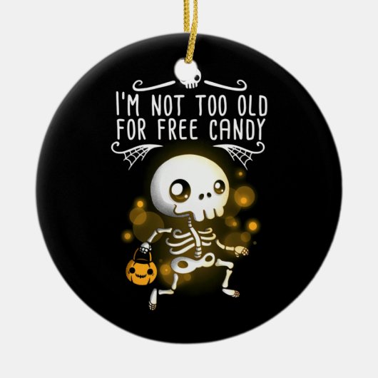 Halloween bin ich nicht zu alt keramik ornament (Vorne)