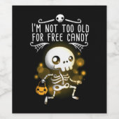 Halloween bin ich nicht zu alt weinetikett (Einzelnes Label)