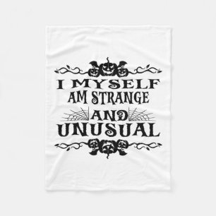 Halloween bin ich selber seltsam und ungewöhnlich fleecedecke
