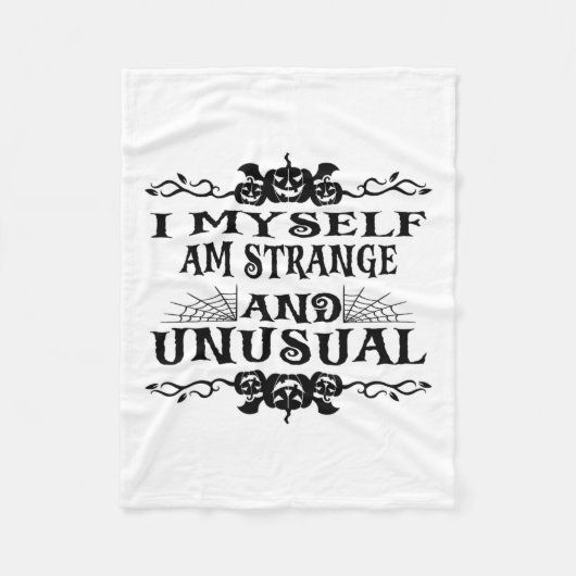 Halloween bin ich selber seltsam und ungewöhnlich fleecedecke (Vorderseite)