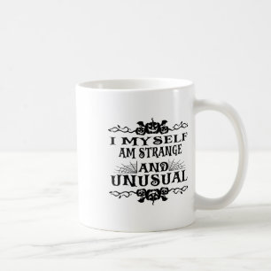 Halloween bin ich selber seltsam und ungewöhnlich kaffeetasse