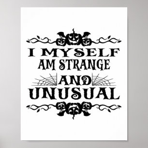 Halloween bin ich selber seltsam und ungewöhnlich  poster