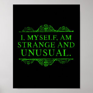 Halloween bin ich selber seltsam und ungewöhnlich  poster