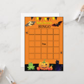 Halloween Bingo Card Karte (Vorderseite/Rückseite Beispiel)
