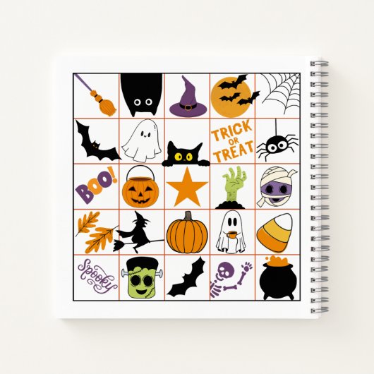 Halloween Bingo Notizblock (Rückseite)