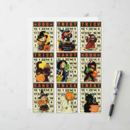 Halloween Bingo Pocket Cards Clipart Sheet
