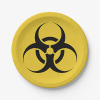 Halloween-Biogefährdung-Symbol gelb u. Schwarzes