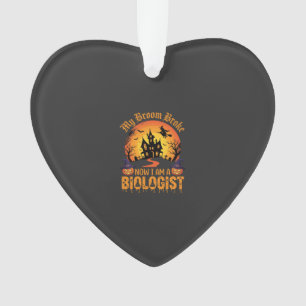 Halloween Biologe Hexe Kürbis Spukhaus De Ornament