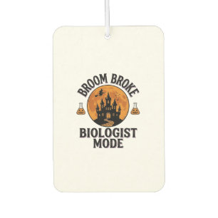 Halloween-Biologe-Shirt Vintage Gruselige Wissensc Autolufterfrischer