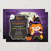 Halloween Birthday Einladung (Vorne/Hinten)