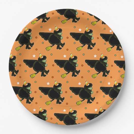 Halloween Birthday Pappteller (Vorderseite)