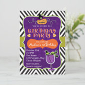 Halloween BIRTHDAY PARTY Niedlich Moderne Einladun Einladung (Stehend Vorderseite)