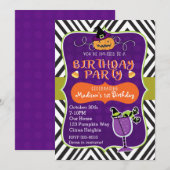 Halloween BIRTHDAY PARTY Niedlich Moderne Einladun Einladung (Vorne/Hinten)